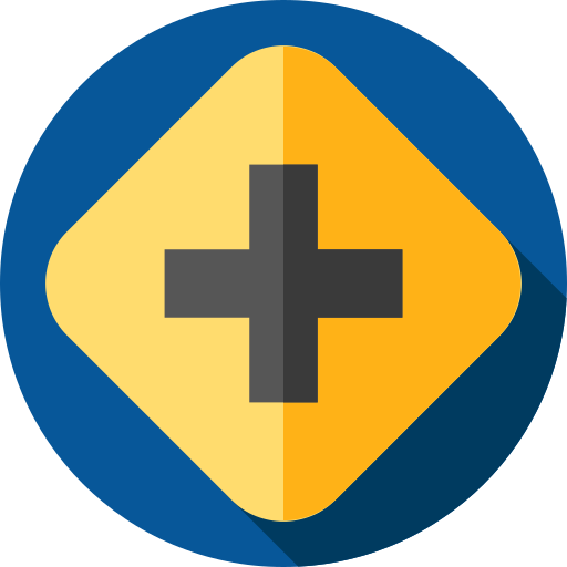Crossroad Flat Circular Flat icon