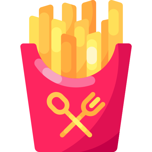 French fries Special Shine Flat icon