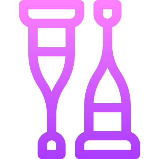 Костыли Basic Gradient Lineal color иконка