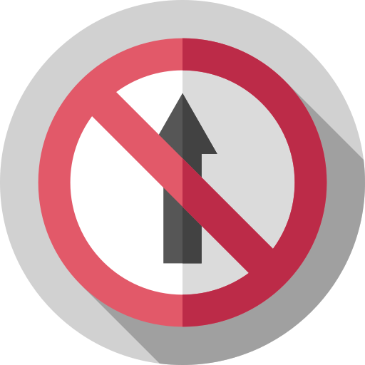 End of lane Flat Circular Flat icon