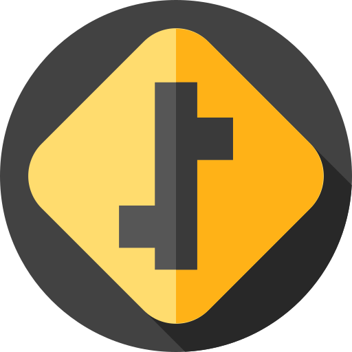 kruispunt Flat Circular Flat icoon