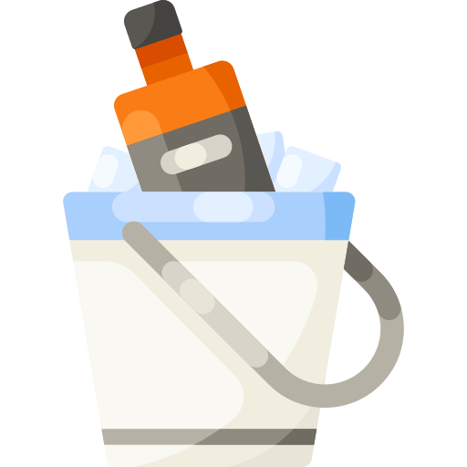 Ice bucket Special Shine Flat icon