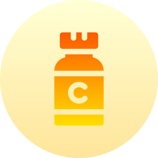 vitamina c Basic Gradient Circular icono