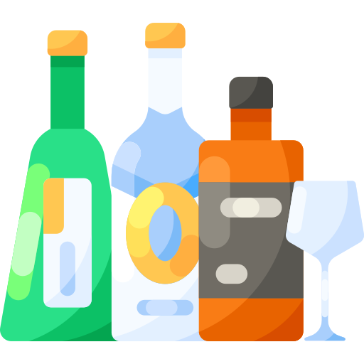 Alcoholic drinks Special Shine Flat icon