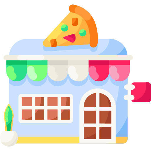 Pizza shop Special Shine Flat icon