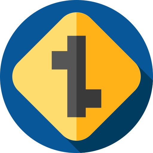 skrzyżowanie Flat Circular Flat ikona