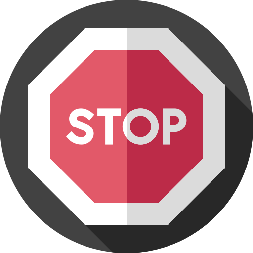stop Flat Circular Flat icoon