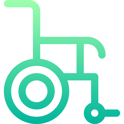 Wheelchair Basic Gradient Lineal color icon