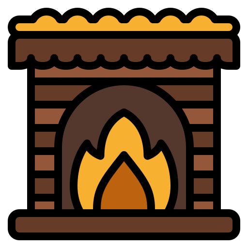 Fireplace Iconixar Lineal Color icon