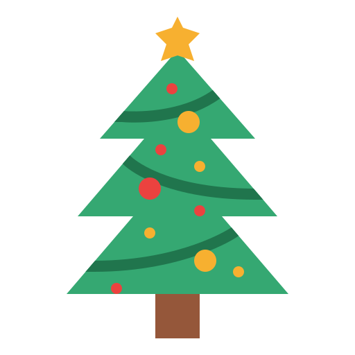 árbol de navidad Iconixar Flat icono