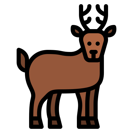 Reindeer Iconixar Lineal Color icon