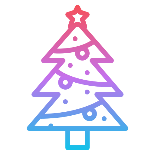 Рождественская елка Iconixar Gradient иконка