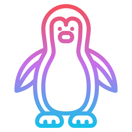 pinguïn Iconixar Gradient icoon