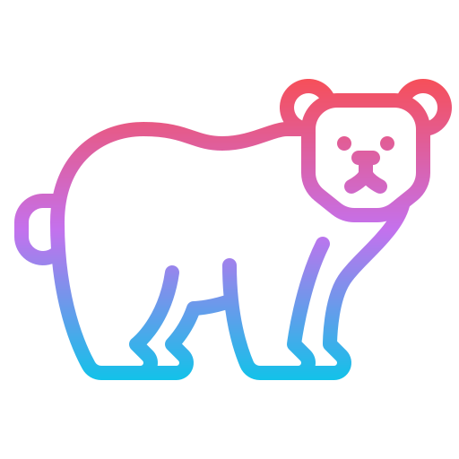 Полярный медведь Iconixar Gradient иконка