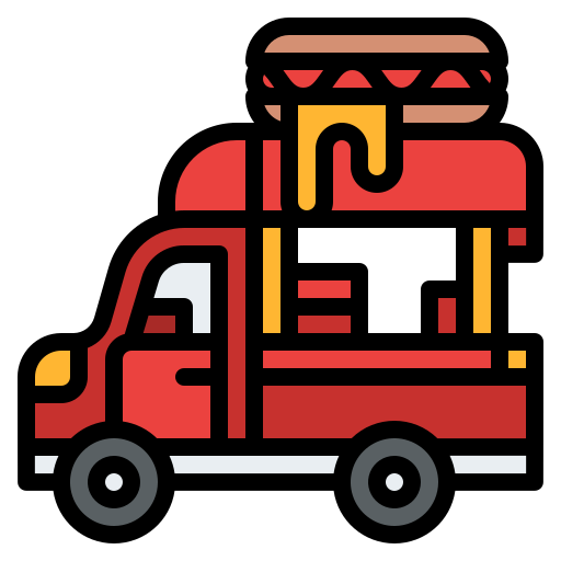 Food truck Iconixar Lineal Color icon