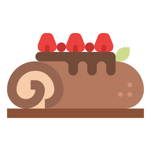 Roll cake Iconixar Flat icon