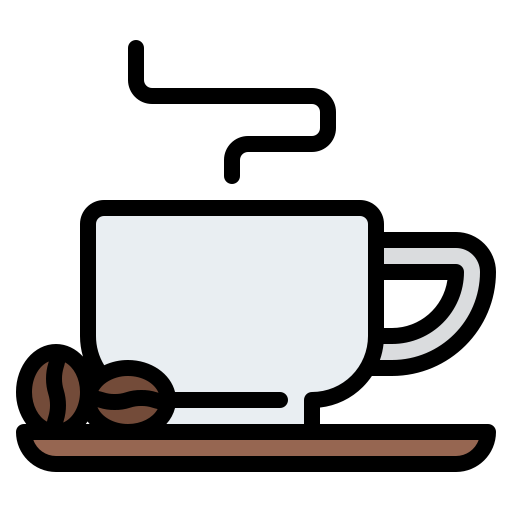 Горячий кофе Iconixar Lineal Color иконка