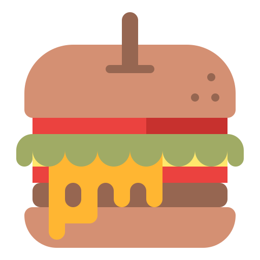 hamburger Iconixar Flat ikona