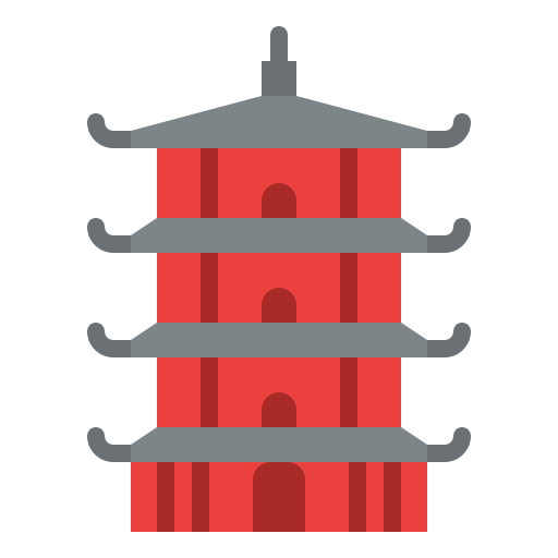 pagoda Iconixar Flat icono