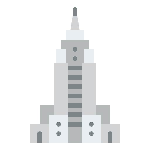 Empire state building Iconixar Flat icon