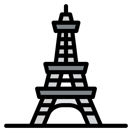 Tower eiffel Iconixar Lineal Color icon