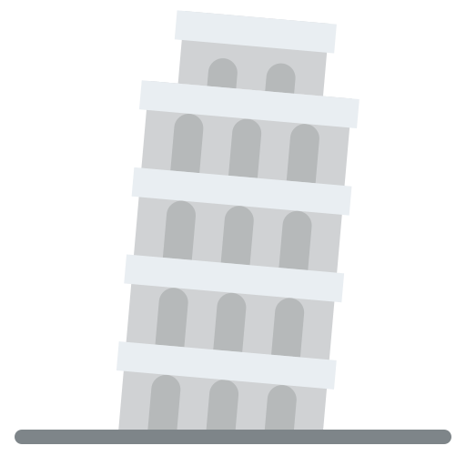 torre pisana Iconixar Flat icona