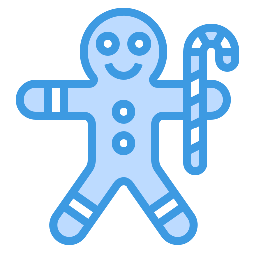 Пряничный человечек itim2101 Blue иконка