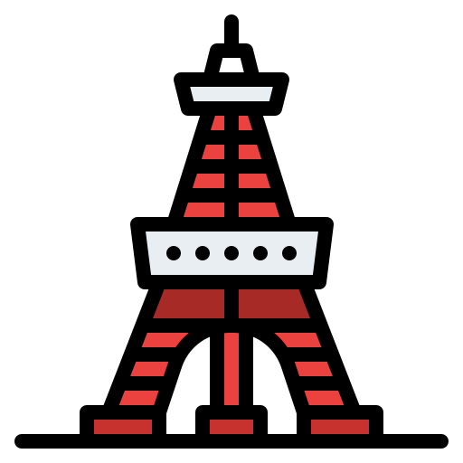 torre de tokio Iconixar Lineal Color icono
