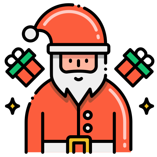 papai noel Flaticons Lineal Color Ícone