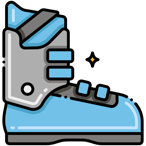 skischoenen Flaticons Lineal Color icoon