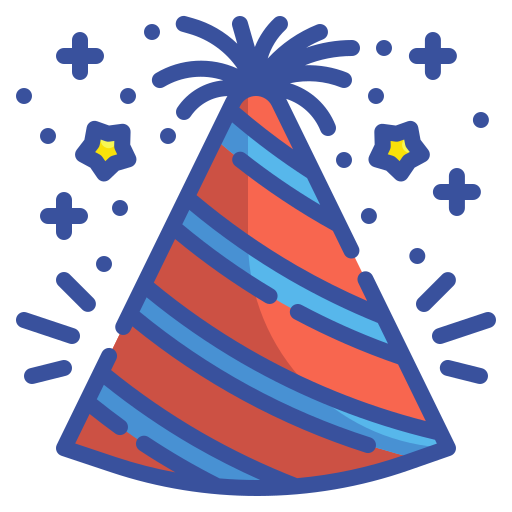sombrero de fiesta Wanicon Lineal Color icono
