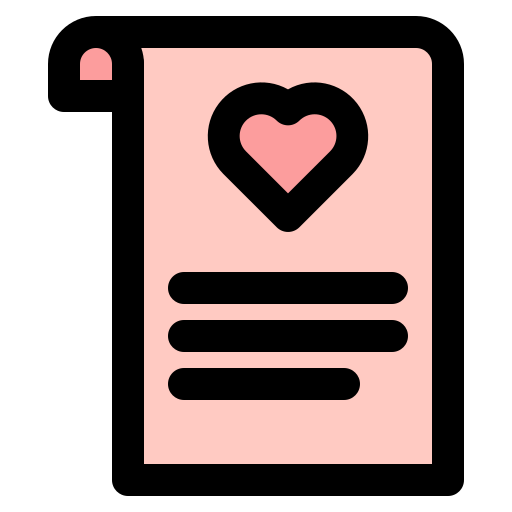 carta de amor Generic Outline Color icono