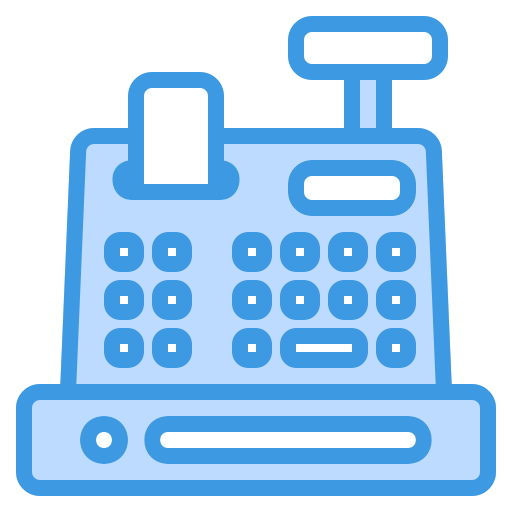 caja registradora Generic Blue icono