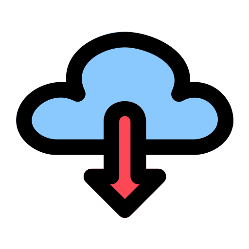 descarga en la nube Generic Outline Color icono