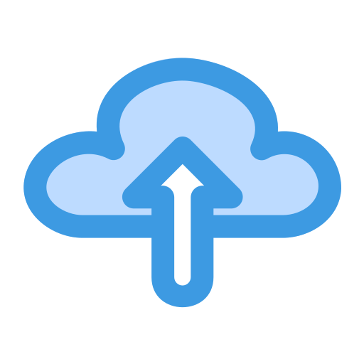 caricamento su cloud Generic Blue icona