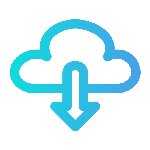 Cloud download Generic Gradient icon