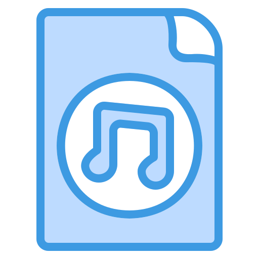 muziek bestand Generic Blue icoon