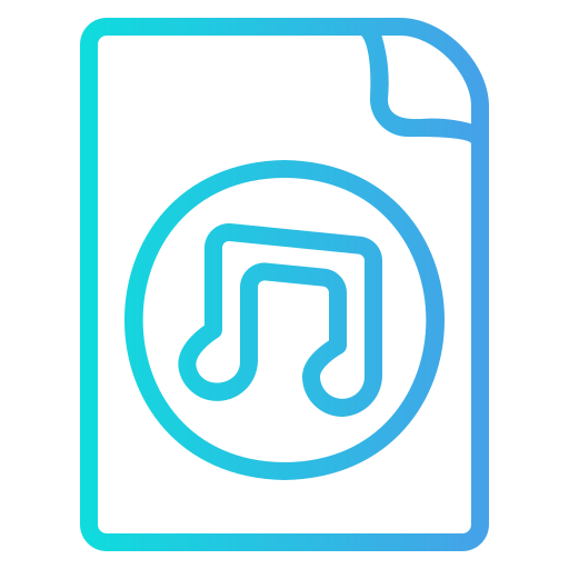 Music file Generic Gradient icon