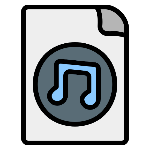 음악 파일 Generic Outline Color icon
