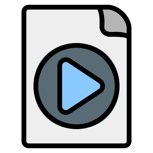 videodatei Generic Outline Color icon
