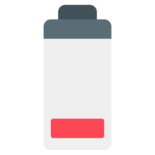 lage batterij Generic Flat icoon