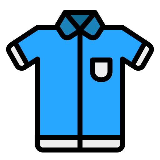 shirt Generic Outline Color icoon