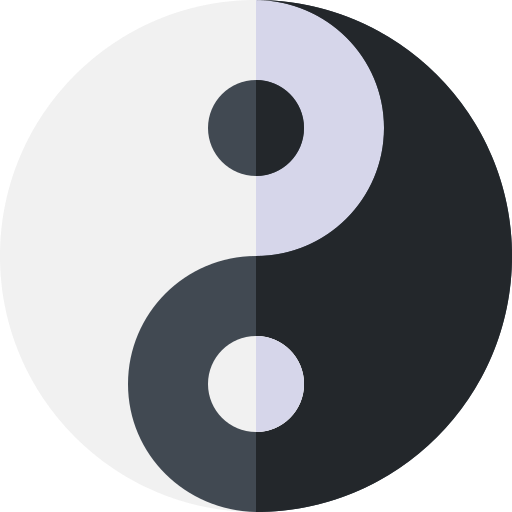 yin yang Basic Straight Flat icona