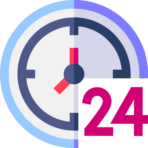 24 시간 Basic Straight Flat icon