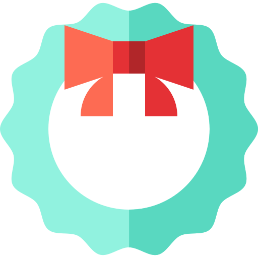 Christmas wreath Basic Straight Flat icon