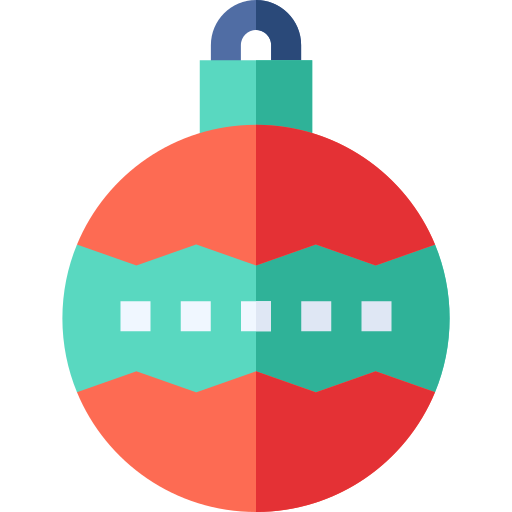 pelota de navidad Basic Straight Flat icono