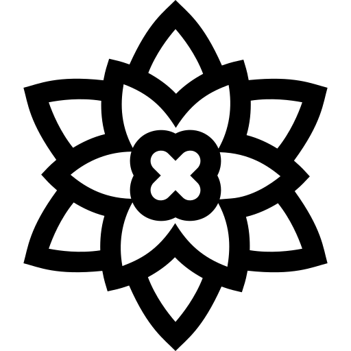 poinsettia Basic Straight Lineal icono