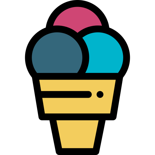 cucurucho de helado Detailed Rounded Lineal color icono