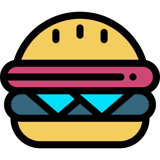 Śmieciowe jedzenie Detailed Rounded Lineal color ikona