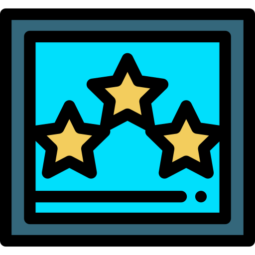 Tree stars Detailed Rounded Lineal color icon